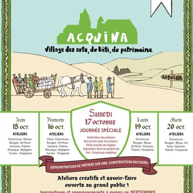 Du 15 aéu 20 octobre, Ateliers des amis de Sainte Pétronille
