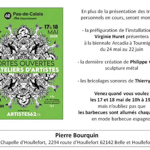 17 et 18 mai, Portes ouvertes des atelires d'artistes