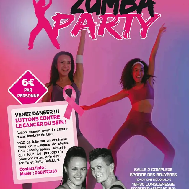 10 octobre Zumba Party Rose à Longuenesse