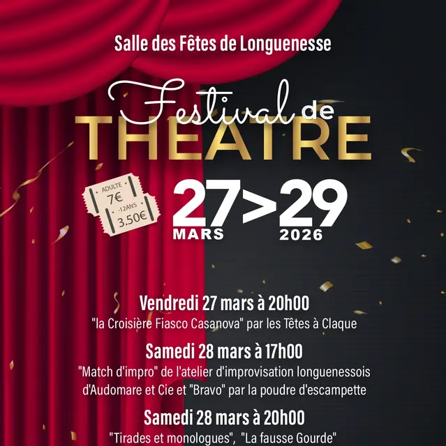 26 27 mars, Festival de Théâtre à Longuenesse