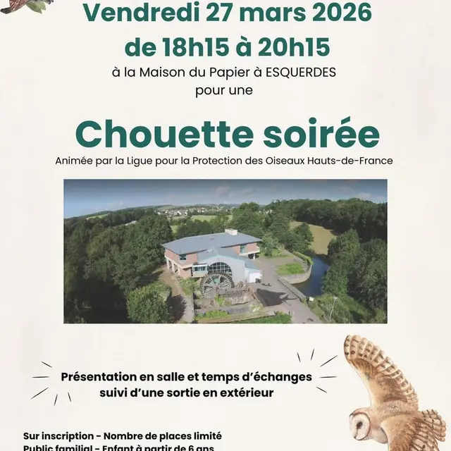27 mars, Chouette soirée à la Maison du Papier