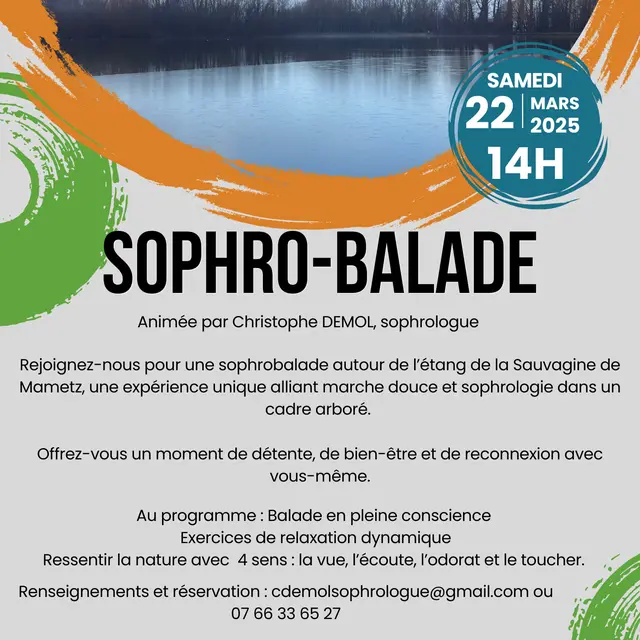22 mars 2025, Sophro-balade avec Christophe Demol Sophrologue