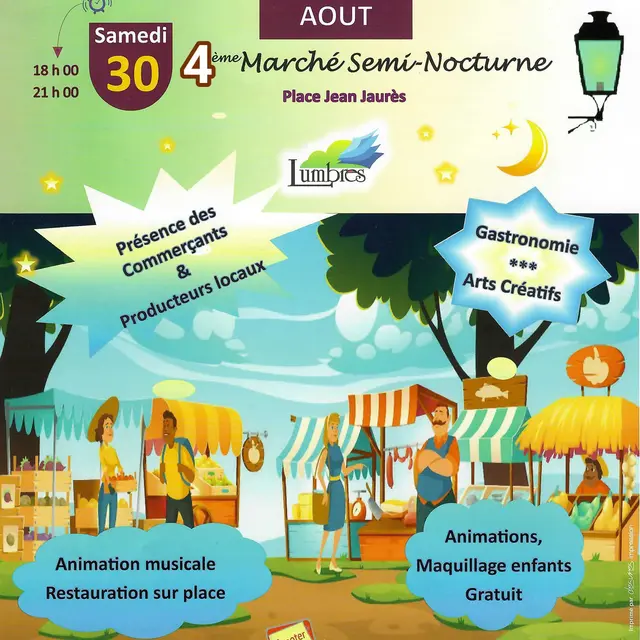 30 août, Marché semi-nocturne à Lumbres