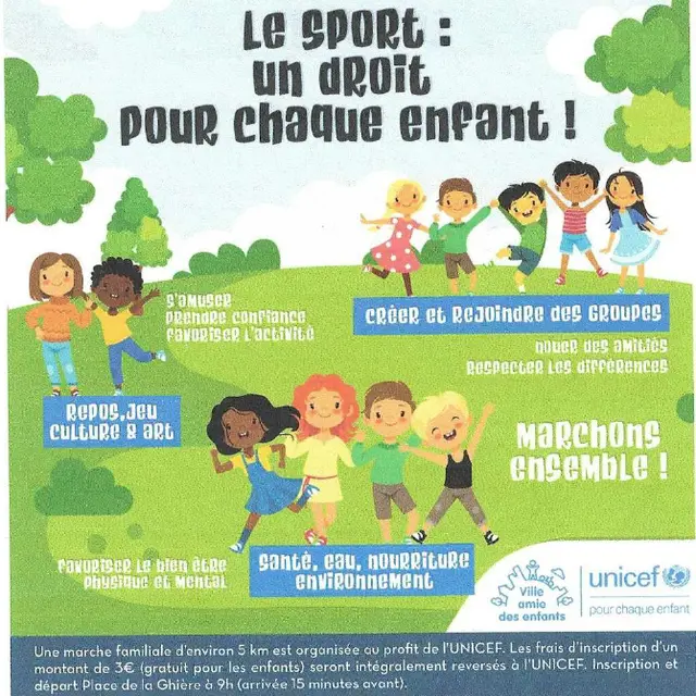 Le 4 octobre à 9h à Saint-Omer, marchez en famille pour l'UNICEF !