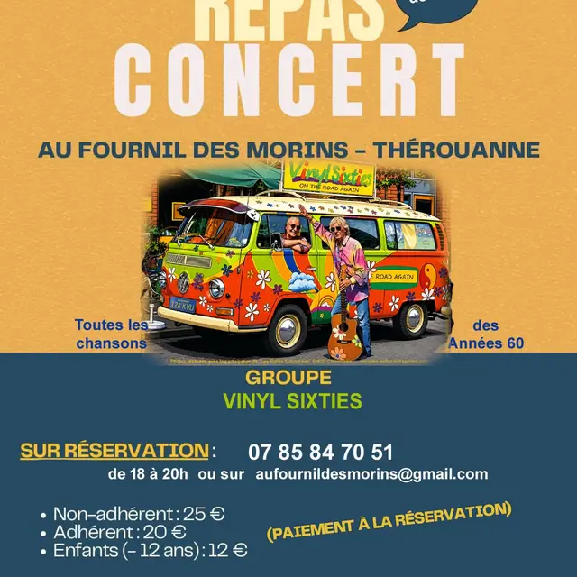 Affiche repas concert