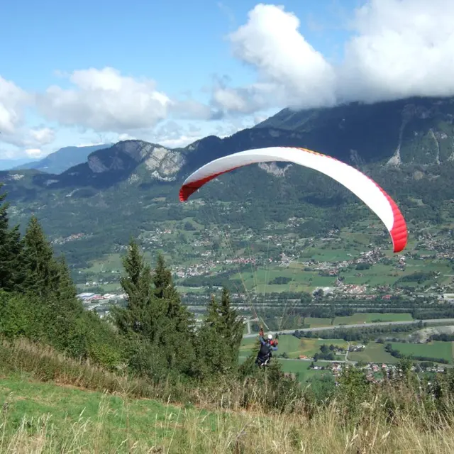 Parapente décollage