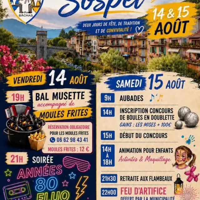 Festivités de la fête patronale du 15 août : Repas et Bal_Sospel