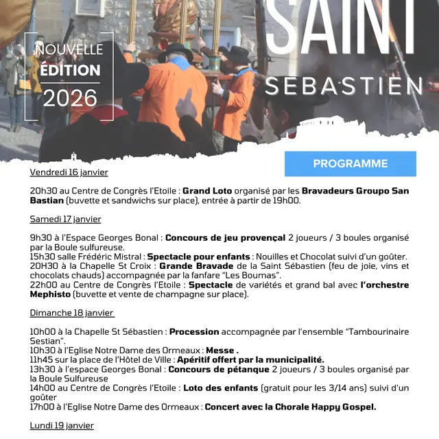 Fête de la Saint Sebastien 2026_Gréoux-les-Bains