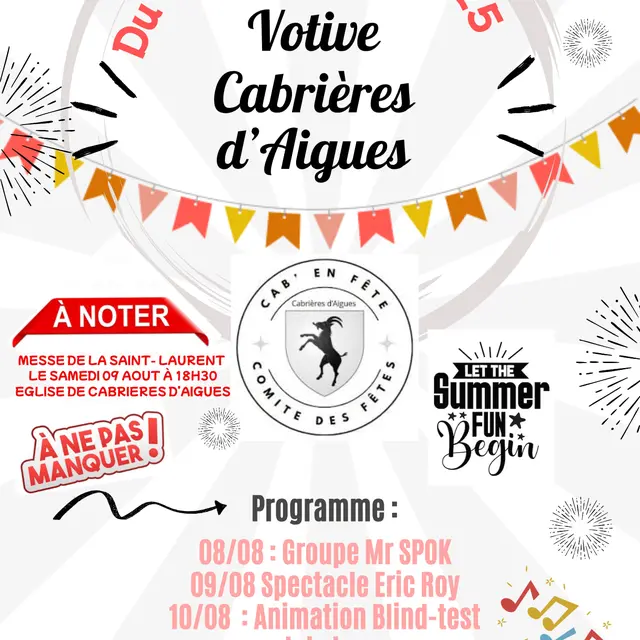 Fête votive  Saint Laurent à Cabrières d'Aigues_Cabrières-d'Aigues