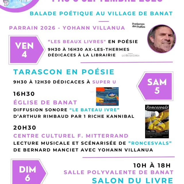 Les Estivades Poétiques : Diffusion sonore_Tarascon-sur-Ariège