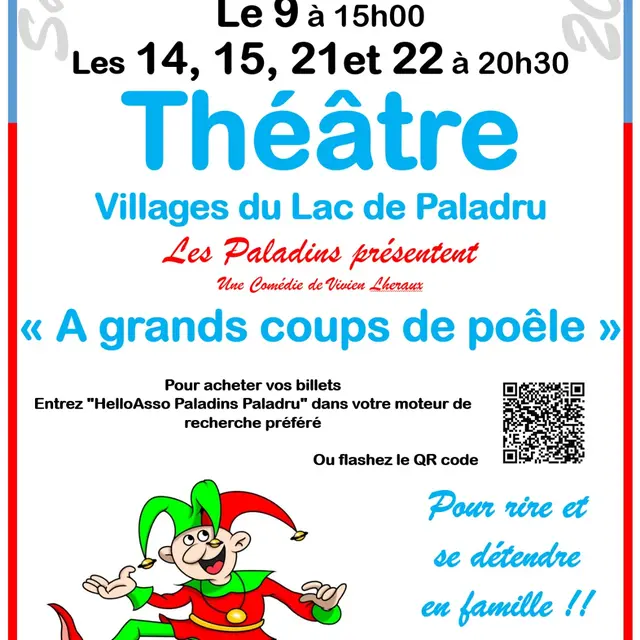 Affiche à grands coups de poêle, théâtre