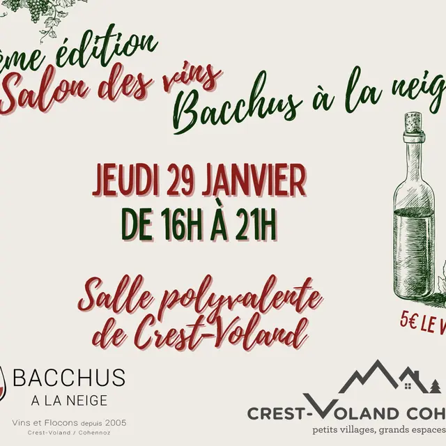 21ème Salon des Vins Bacchus à la Neige_Crest-Voland