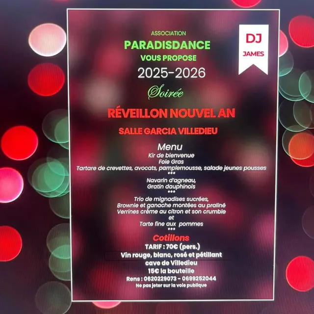 Soirée Réveillon Nouvel An_Villedieu