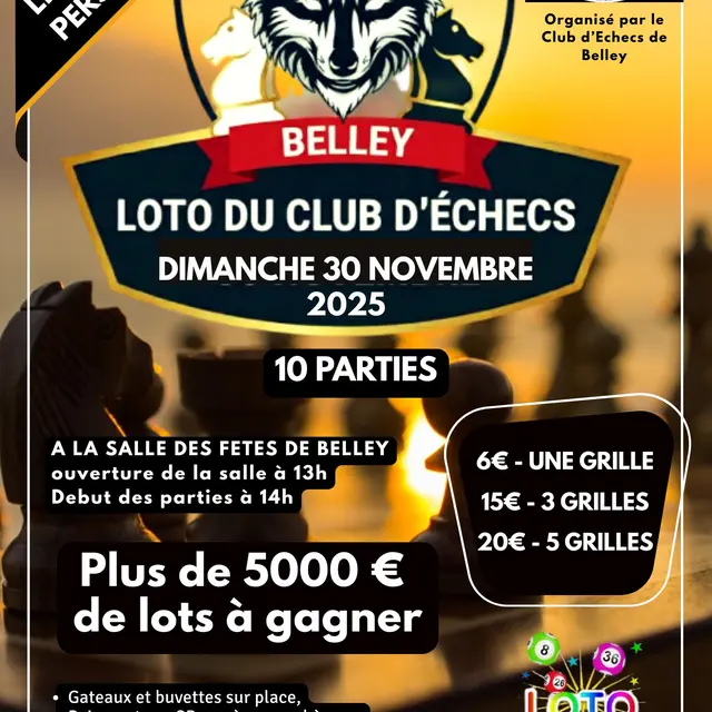 Loto du Club d'échecs_Belley