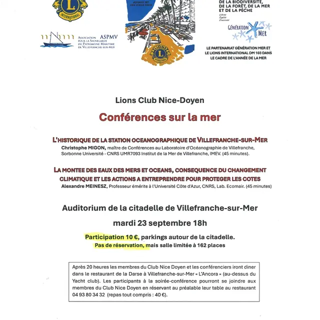 Conférences sur la Mer_Villefranche-sur-Mer