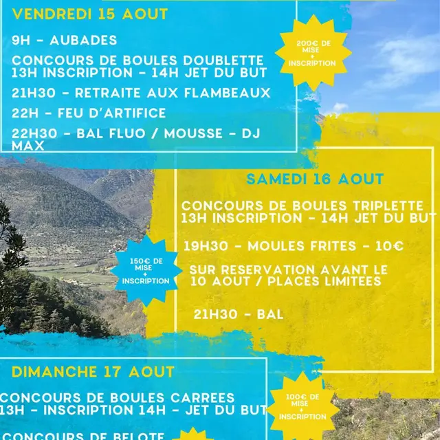 Festivités du 15 août - festivités de la fête patronale_Sospel