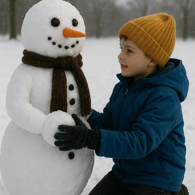 Concours de bonhomme de neige sur le front de neige du Queyrelet !_Orcières