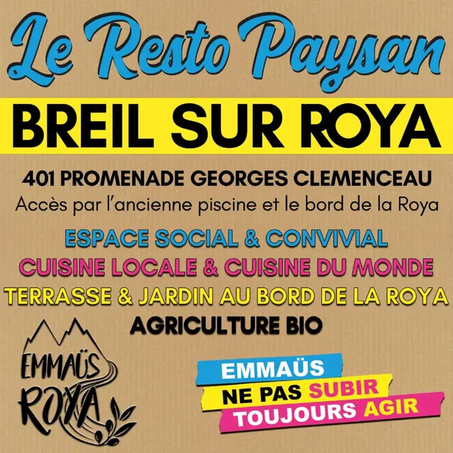 Le Resto paysan d'Emmaüs Roya_Breil-sur-Roya
