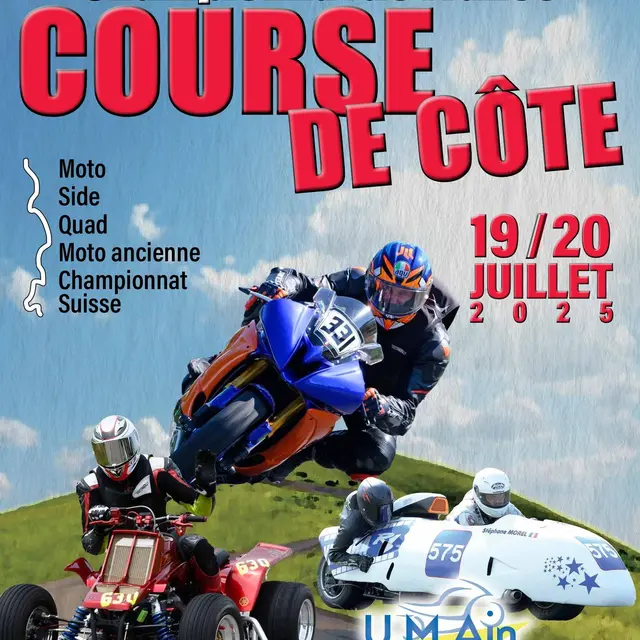 Course de côte moto – Championnat de France de la Montagne au Petit-Abergement_Haut Valromey