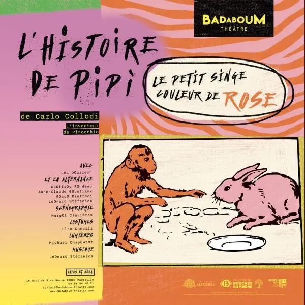 Spectacle L’Histoire de Pipì, le petit singe couleur de rose