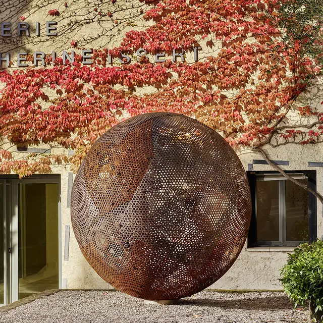 Vladimir SKODA - Sphère de ciel, ciel de sphères 2005 - Tôles perforées en acier - 180 cm