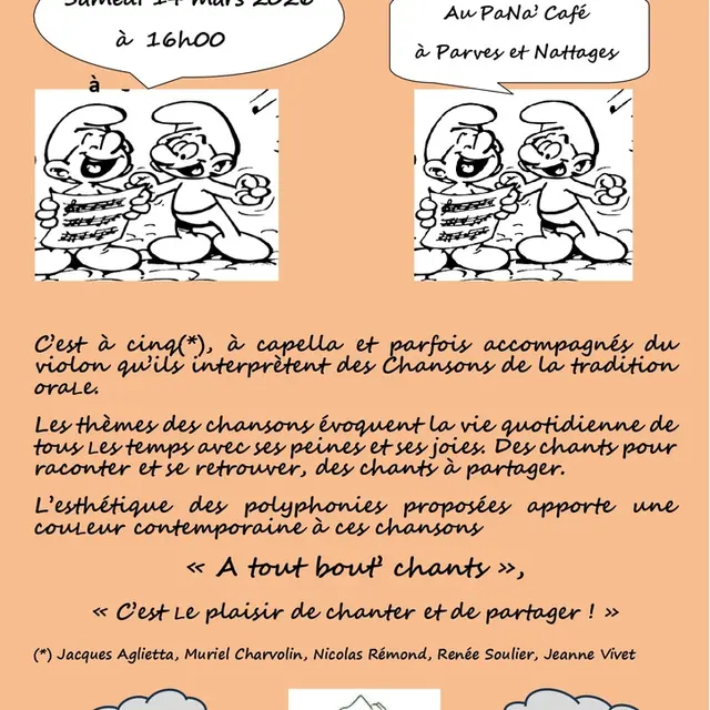 Récital de chansons A tout bout'chants_Parves et Nattages