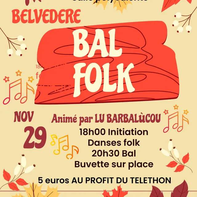 Bal Folk au profit du Téléthon_Belvédère