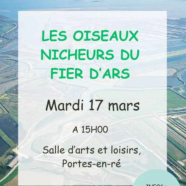 Conférence les oiseaux nicheurs du Fier d'Ars_Les Portes-en-Ré