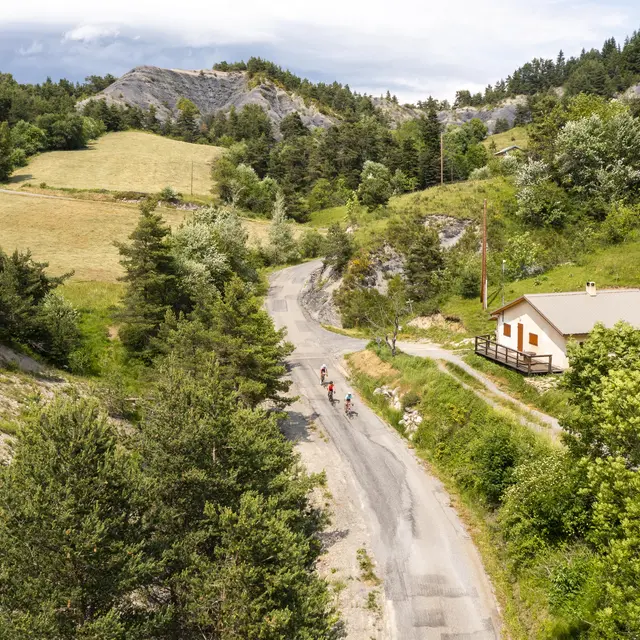 Cyclistes au col du Fanget