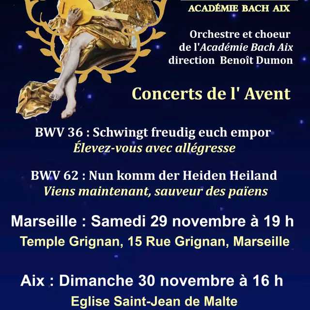 Concert Académie Bach Aix au temple Grignan