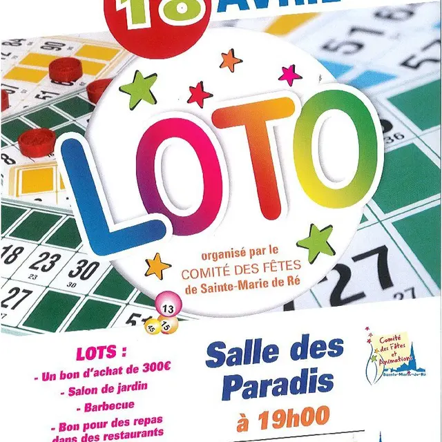 Loto du Comité des Fêtes_Sainte-Marie-de-Ré