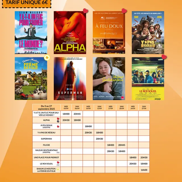 Programme de septembre