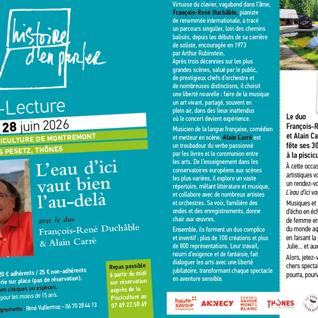 Concert-lecture L'eau d'ici vaut bien l'au-delà_Thônes