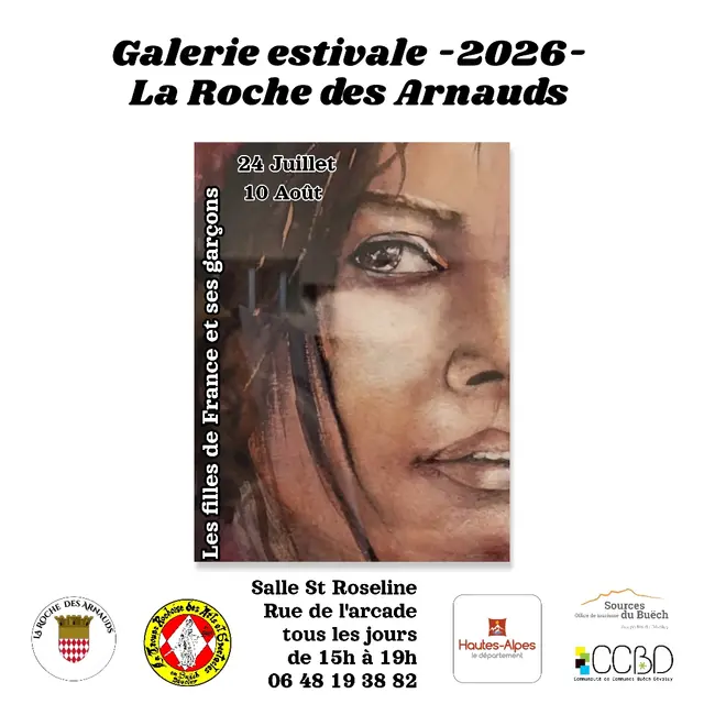 Galerie estivale Rochoise - Exposition : les filles de France et ses garçons vous présentent leurs travaux._La Roche-des-Arnauds