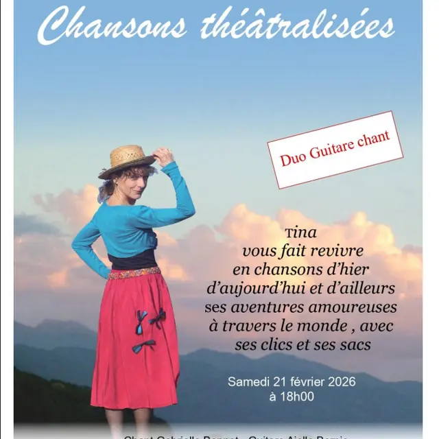 Chansons théâtralisées par Tina Erre au PaNaCafé_Parves et Nattages