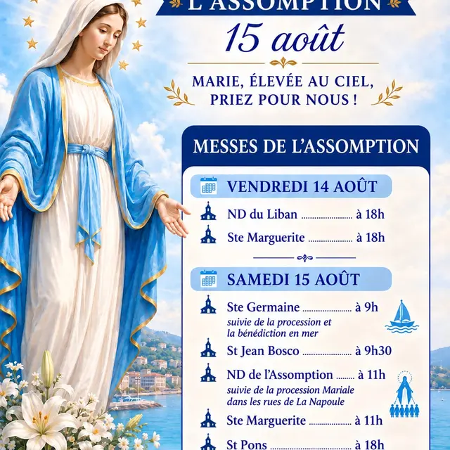Fête de la Vierge Marie - L'Assomption_Mandelieu-La Napoule