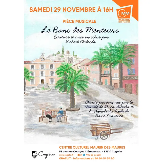 Pièce musicale Le banc des menteurs_Cogolin