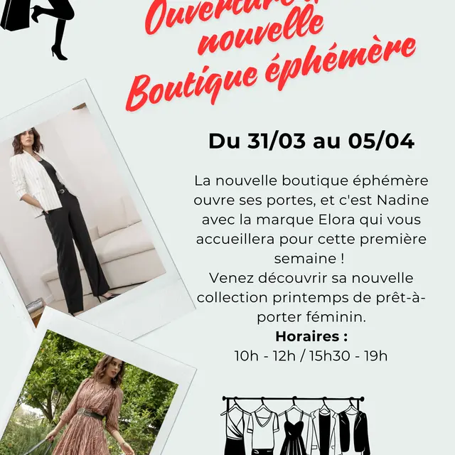 Nouvelle boutique éphémère : vêtements Elora_Les Échelles