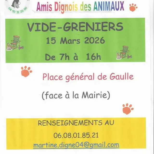 Vide-greniers des Amis Dignois des Animaux_Digne-les-Bains
