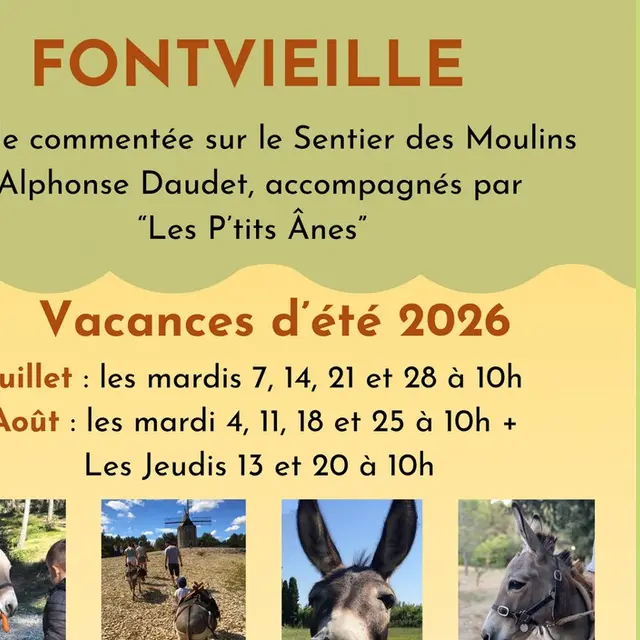Balade commentée au pas de l'âne sur le Sentier des Moulins d'Alphonse Daudet_Fontvieille