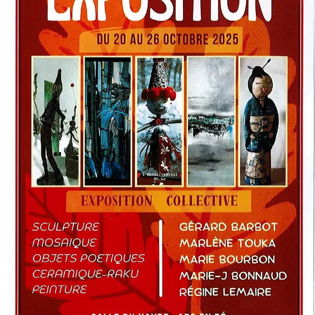 Exposition collective - Sculpture, mosaïque, objets poétiques, céramique/Raku, peinture_Ars-en-Ré