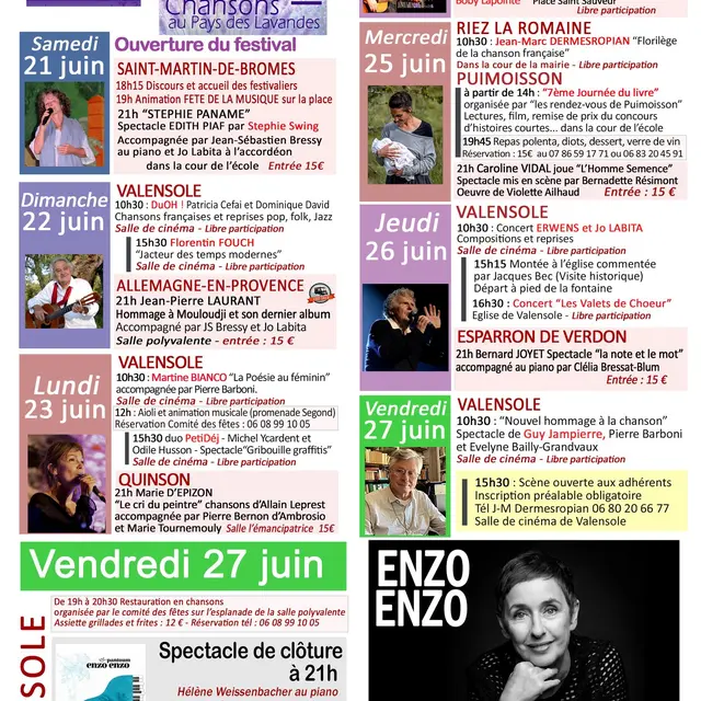 Poésie et chansons au pays des lavandes_Sainte-Croix-du-Verdon