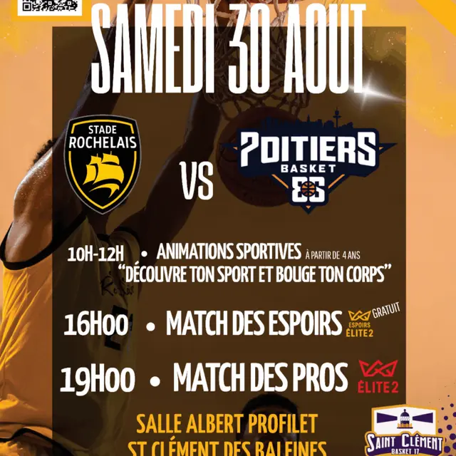 Match de Basket - Stade Rochelais VS Poitiers Basket_Saint-Clément-des-Baleines