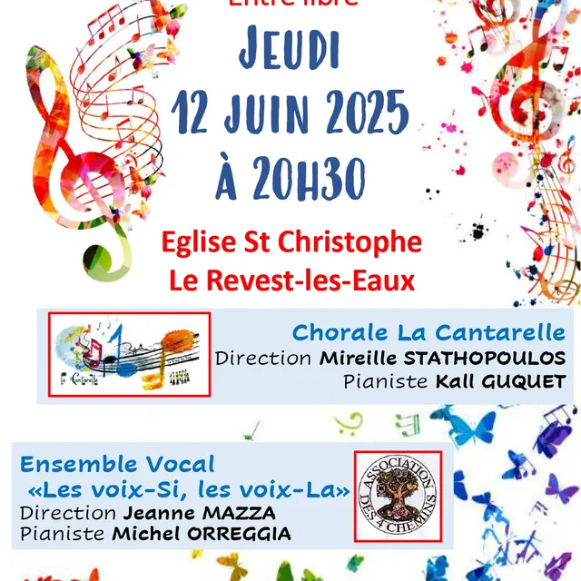 Concert - Chorale La Cantarelle et Ensemble Les Voix-Si, Les Voix-La_Le Revest-les-Eaux