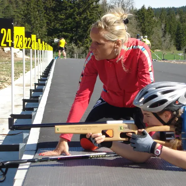 cours de  biathlon