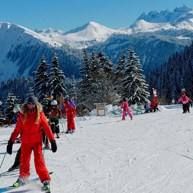 Cours collectif de ski alpin