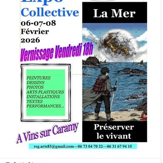 Exposition: La mer, préserver le vivant - techniques pluridisciplinaires_Vins-sur-Caramy
