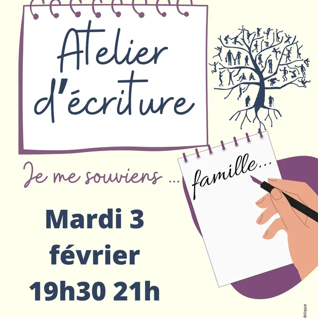 Atelier d'écriture pour ados et adultes