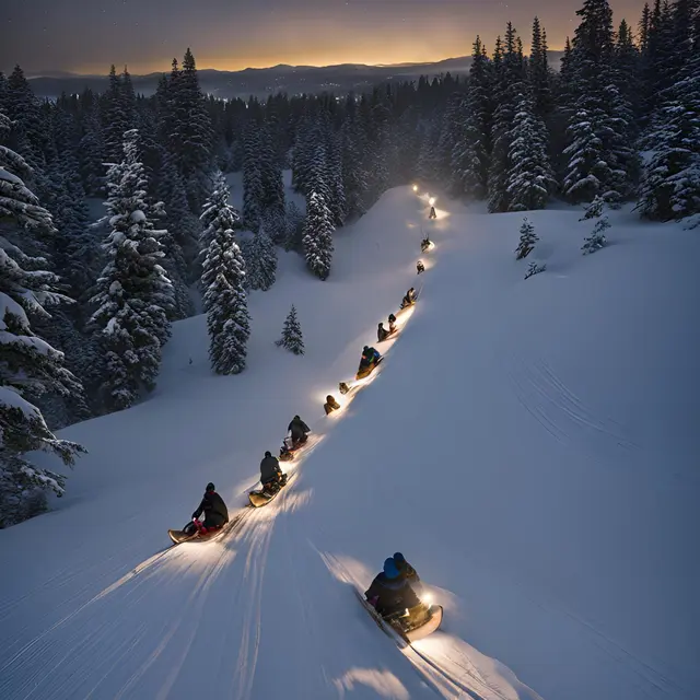 Descente en luge nocturne_Riddes