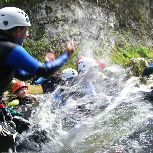 canyoning en groupe